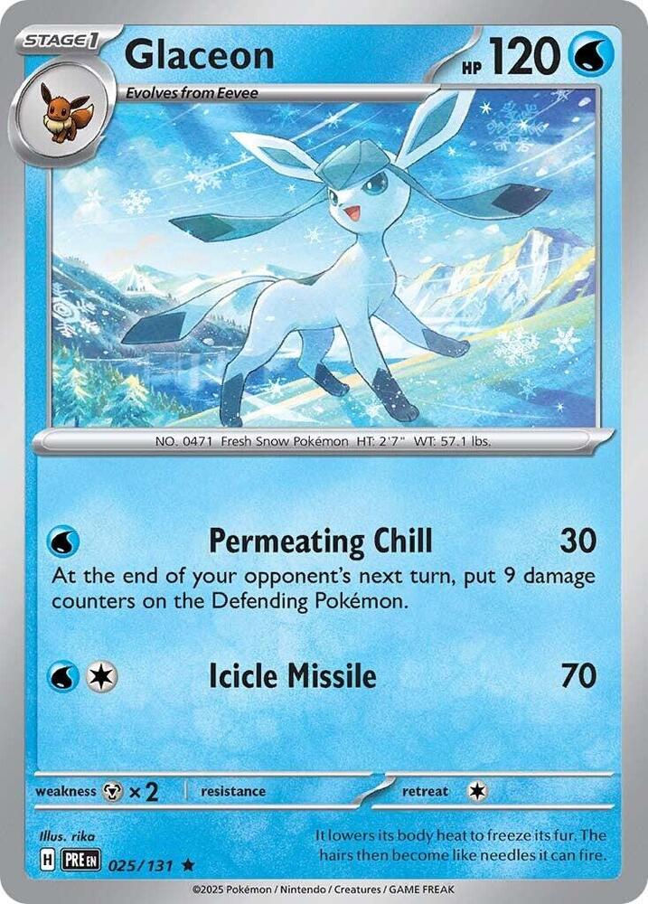 Glaceon (025/131) [Scarlet & Violet: Prismatic Evolutions] | Dragon's Lair Comics and Fantasy Houston TX