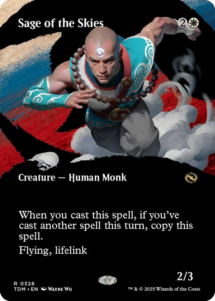 Sage of the Skies (Borderless) [Tarkir: Dragonstorm] | Dragon's Lair Comics and Fantasy Houston TX