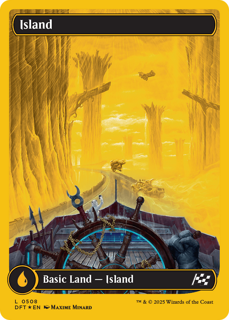 Island (0508) (First-Place Foil) [Aetherdrift] | Dragon's Lair Comics and Fantasy Houston TX
