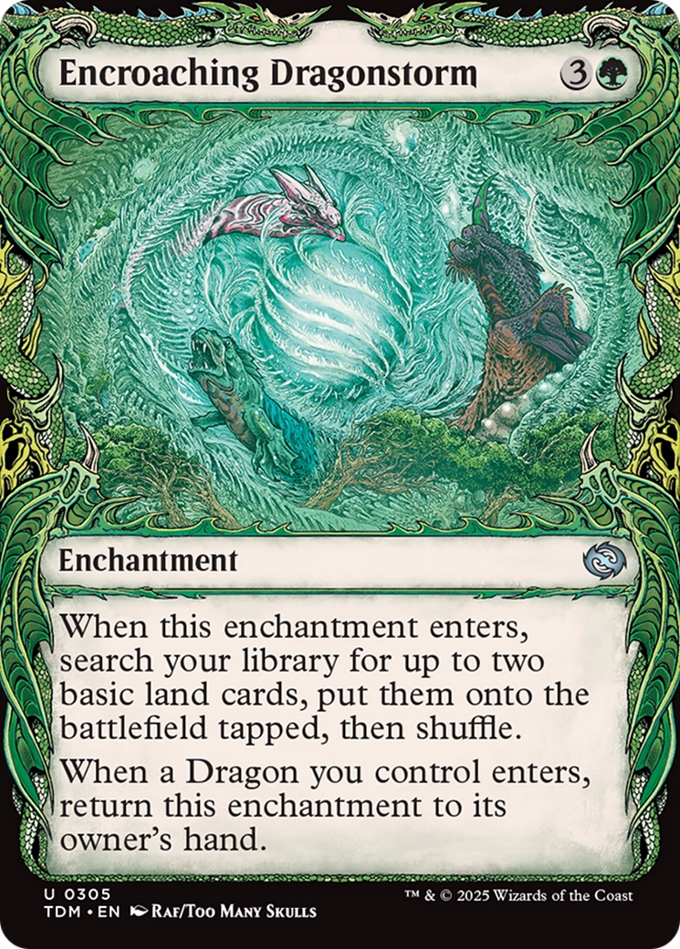 Encroaching Dragonstorm (Showcase) [Tarkir: Dragonstorm] | Dragon's Lair Comics and Fantasy Houston TX