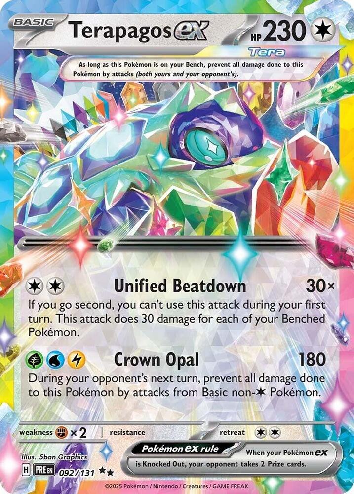 Terapagos ex (092/131) [Scarlet & Violet: Prismatic Evolutions] | Dragon's Lair Comics and Fantasy Houston TX