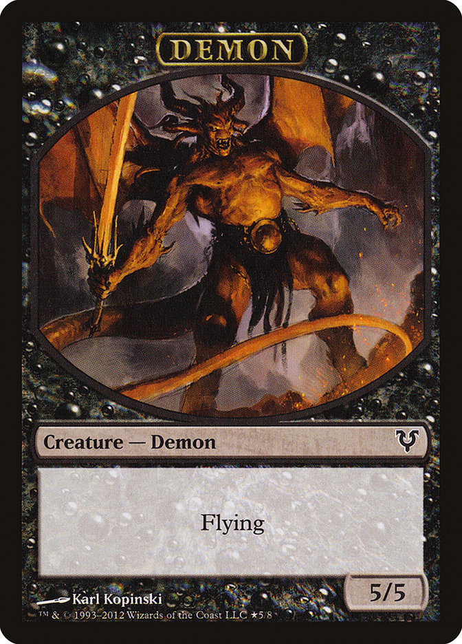 Angel // Demon Double-Sided Token (Oversized) [Open the Helvault] | Dragon's Lair Comics and Fantasy Houston TX