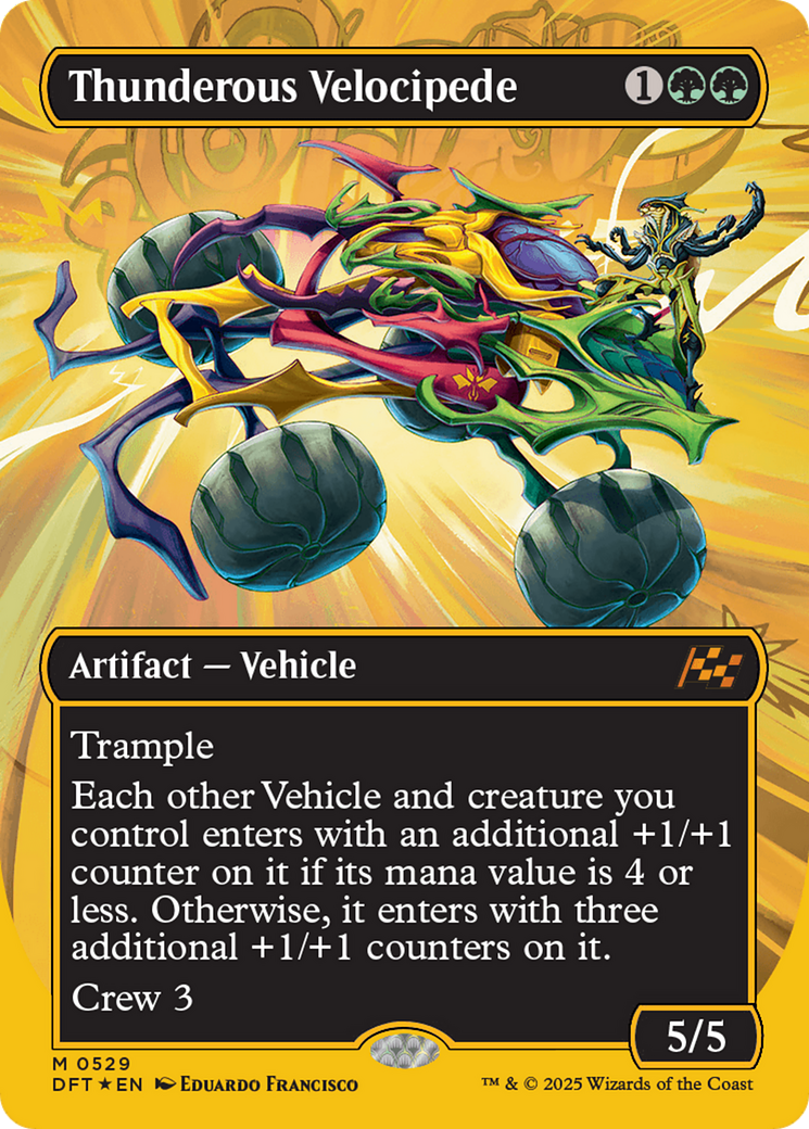 Thunderous Velocipede (Borderless) (First-Place Foil) [Aetherdrift] | Dragon's Lair Comics and Fantasy Houston TX