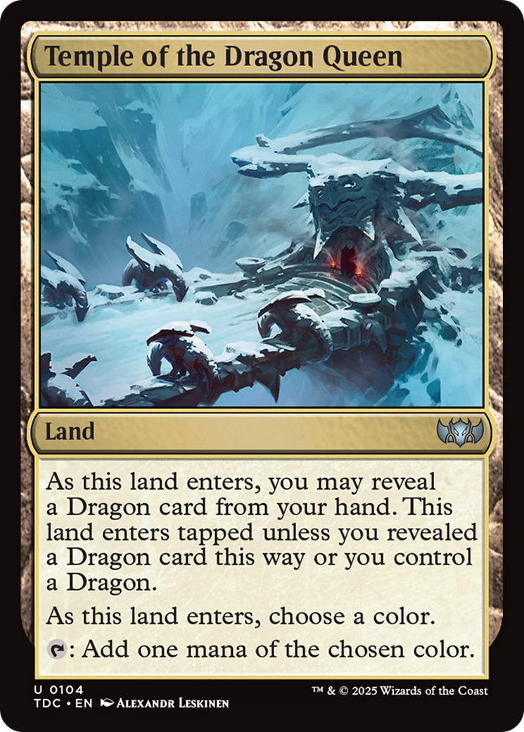 Temple of the Dragon Queen [Tarkir: Dragonstorm Commander] | Dragon's Lair Comics and Fantasy Houston TX
