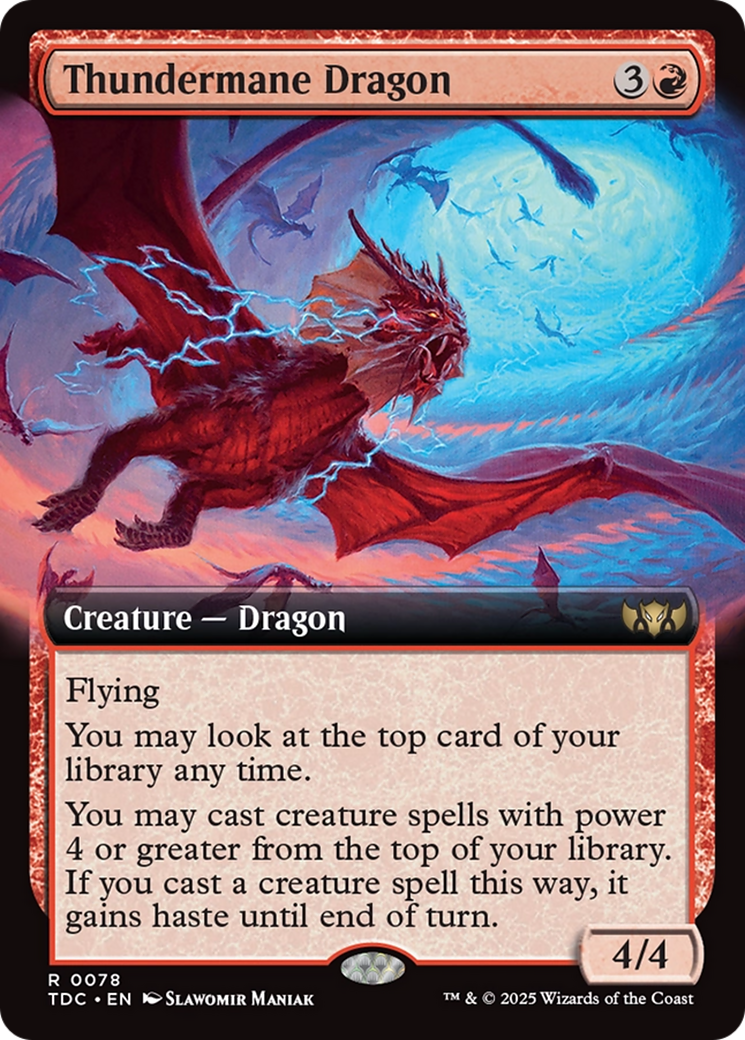 Thundermane Dragon (Extended Art) [Tarkir: Dragonstorm Commander] | Dragon's Lair Comics and Fantasy Houston TX
