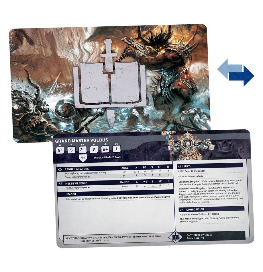 Warhammer 40k: Grey Knights Data cards | Dragon's Lair Comics and Fantasy Houston TX