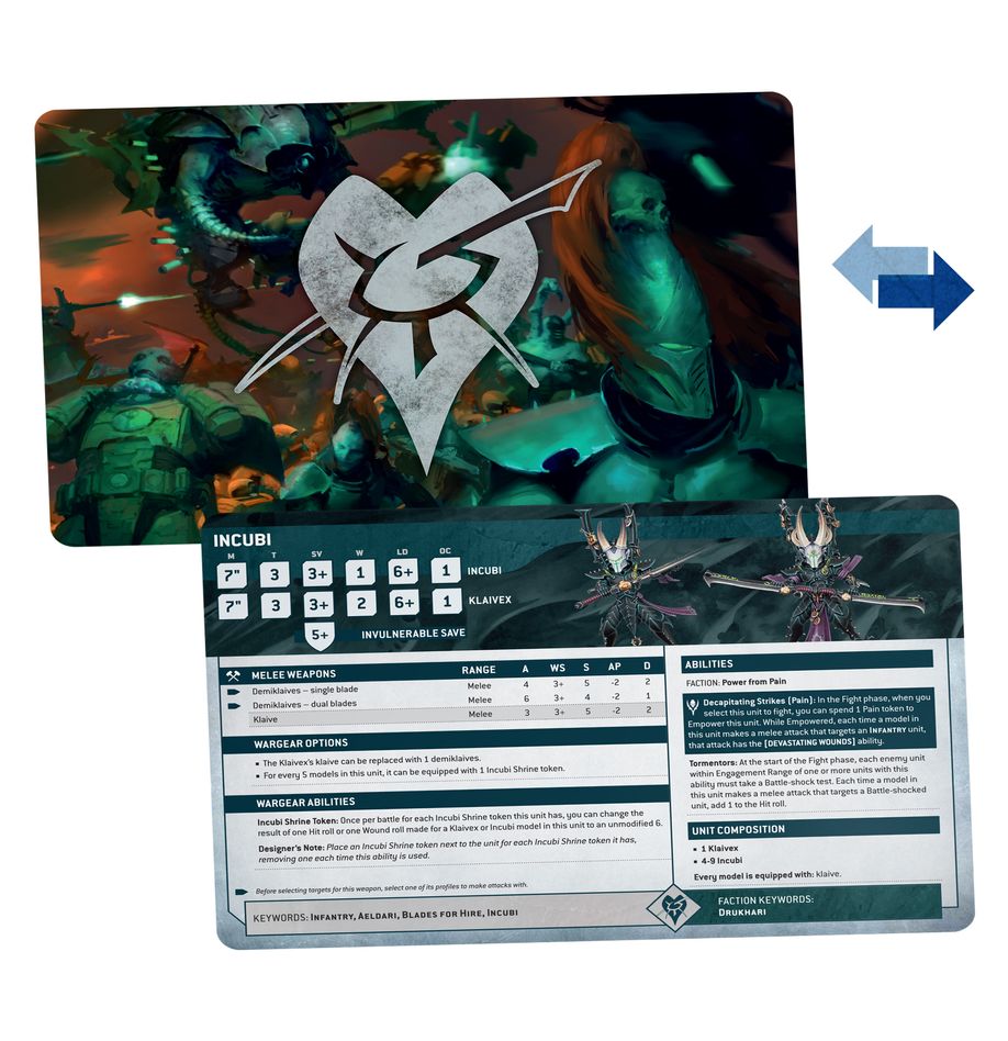 Warhammer 40k: Druhkari DataSheet Cards | Dragon's Lair Comics and Fantasy Houston TX