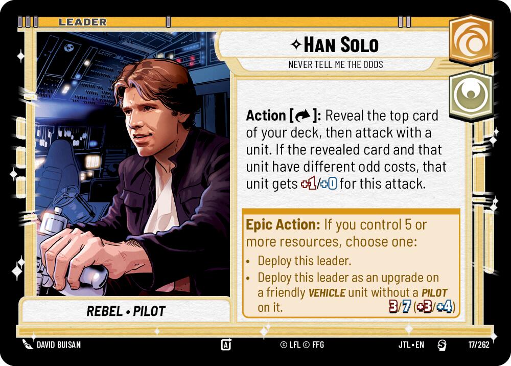 Han Solo - Never Tell Me the Odds (017/262) (017/257) [Jump to Lightspeed] | Odin's Place