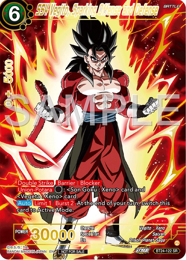 SS4 Vegito, Sparking Offense and Defense (Championship 2024 Finals Pack) (Gold Stamped) (BT24-122) [Tournament Promotion Cards] | Dragon's Lair Comics and Fantasy Houston TX