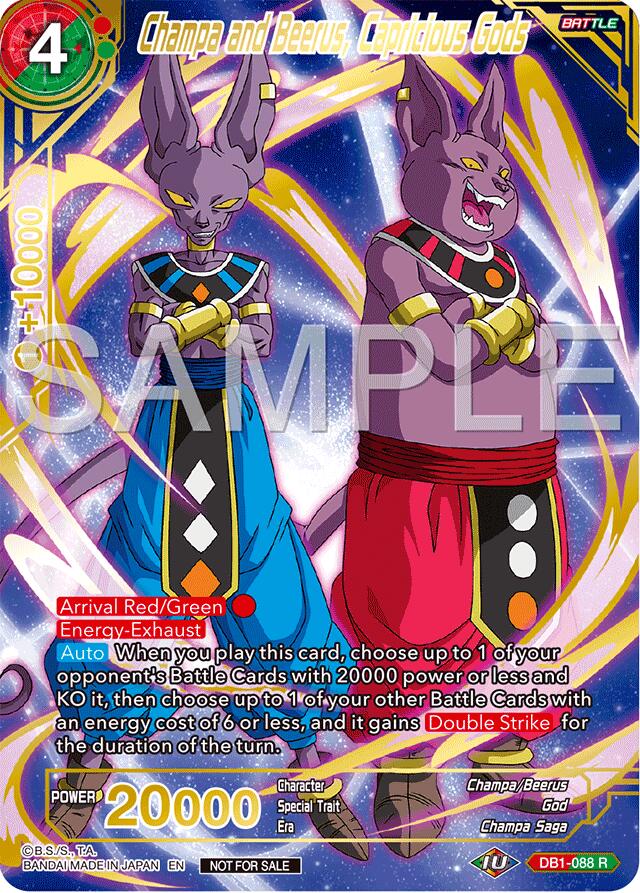 Champa and Beerus, Capricious Gods (Championship 2024 Finals Pack) (Gold Stamped) (DB1-088) [Tournament Promotion Cards] | Dragon's Lair Comics and Fantasy Houston TX