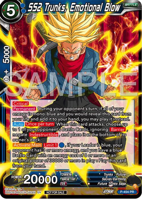 SS2 Trunks, Emotional Blow (Championship 2024 Finals Pack) (P-454) [Tournament Promotion Cards] | Dragon's Lair Comics and Fantasy Houston TX
