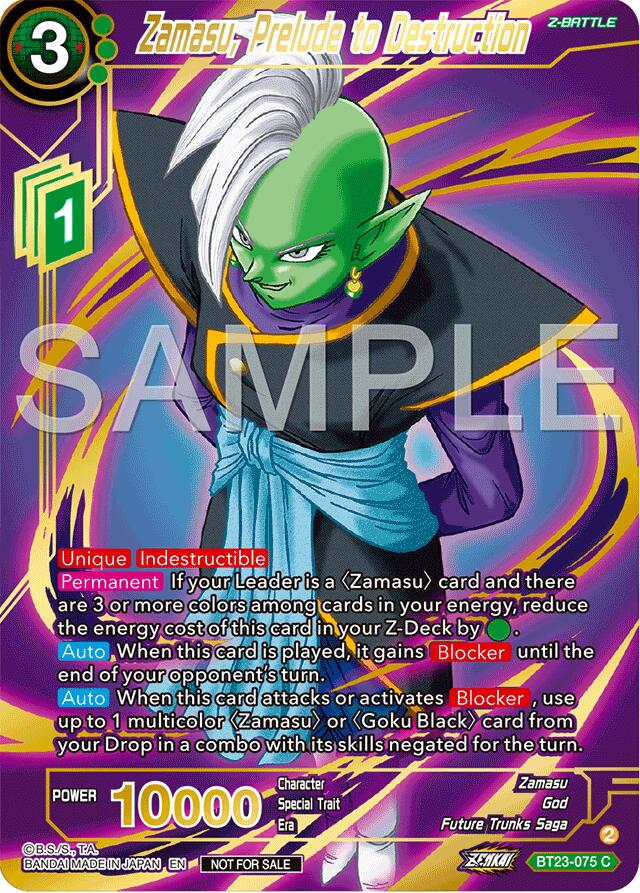 Zamasu, Prelude to Destruction (Championship 2024 Finals Zenkai Pack) (Gold Stamped) (BT23-075) [Tournament Promotion Cards] | Dragon's Lair Comics and Fantasy Houston TX