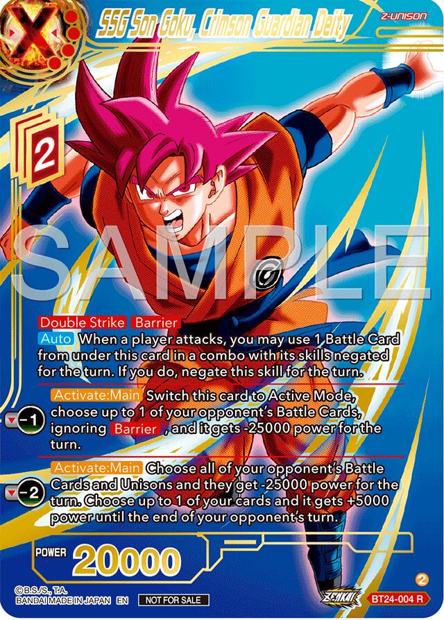 SSG Son Goku, Crimson Guardian Deity (Championship 2024 Finals Zenkai Pack) (Gold Stamped) (BT24-004) [Tournament Promotion Cards] | Dragon's Lair Comics and Fantasy Houston TX