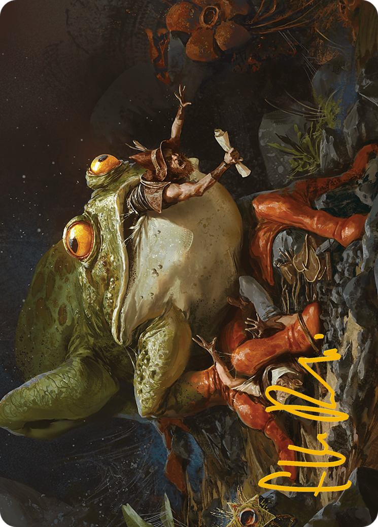Rampant Frogantua Art Card (Gold-Stamped Signature) [Modern Horizons 3 Art Series] | Dragon's Lair Comics and Fantasy Houston TX