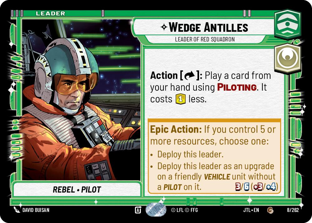 Wedge Antilles - Leader of Red Squadron (008/262) (008/257) [Jump to Lightspeed] | Odin's Place
