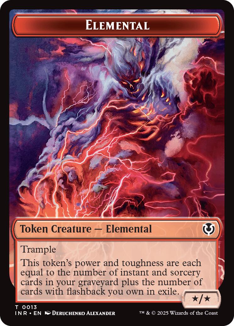 Elemental // Human (0014) Double-Sided Token [Innistrad Remastered Tokens] | Dragon's Lair Comics and Fantasy Houston TX