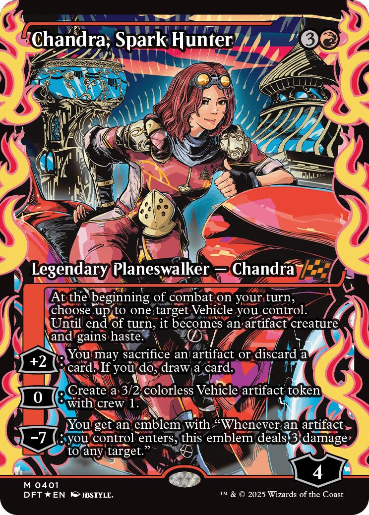 Chandra, Spark Hunter (Showcase) (Japanese) [Aetherdrift] | Dragon's Lair Comics and Fantasy Houston TX