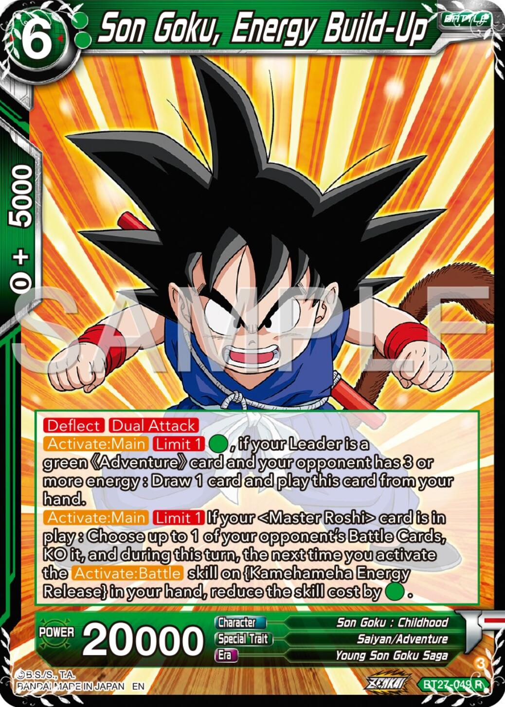 Son goku, Enegry Build-Up (BT27-049) [History of Z] | Dragon's Lair Comics and Fantasy Houston TX