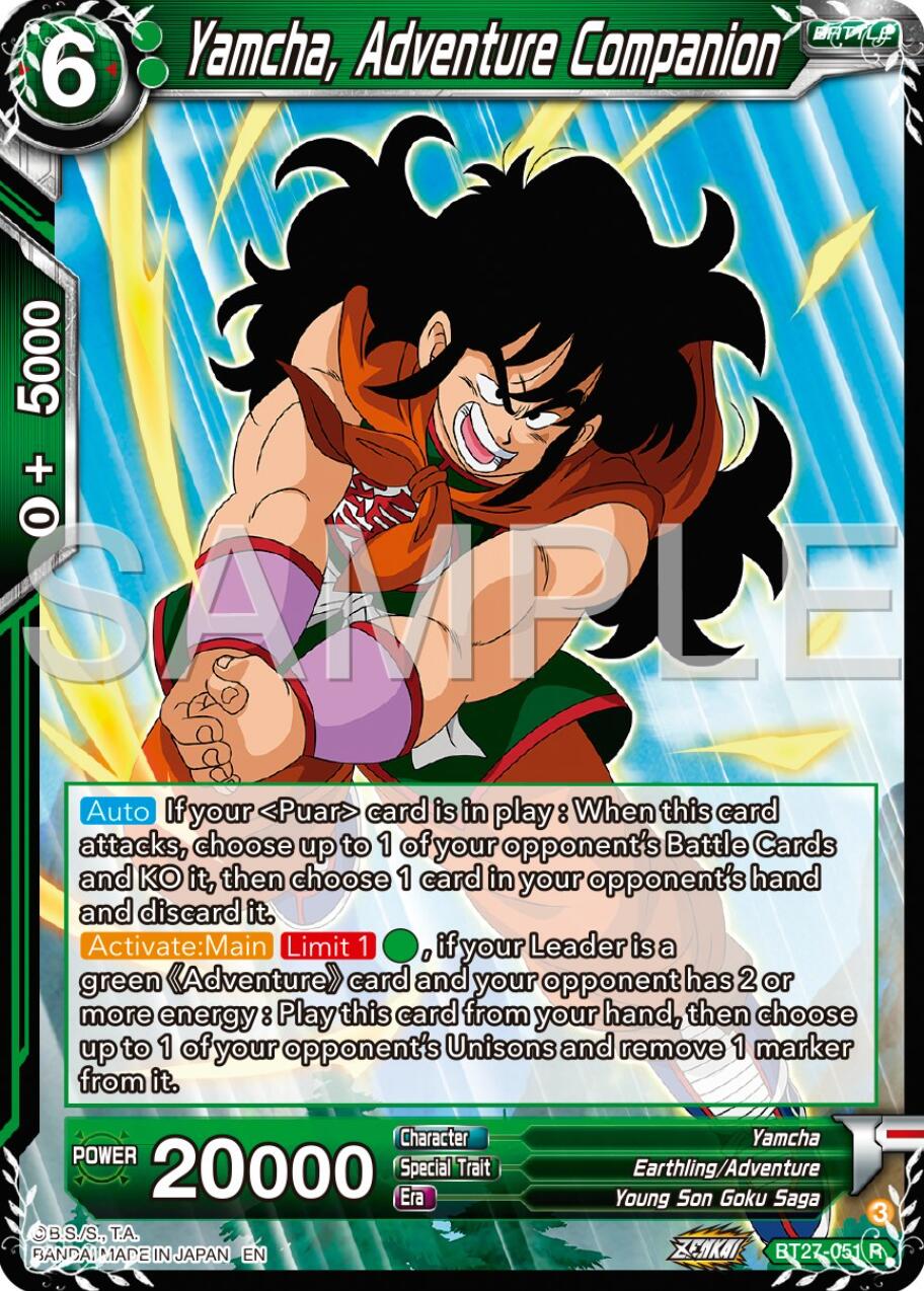 Yamcha, Adventure Companion (BT27-051) [History of Z] | Dragon's Lair Comics and Fantasy Houston TX