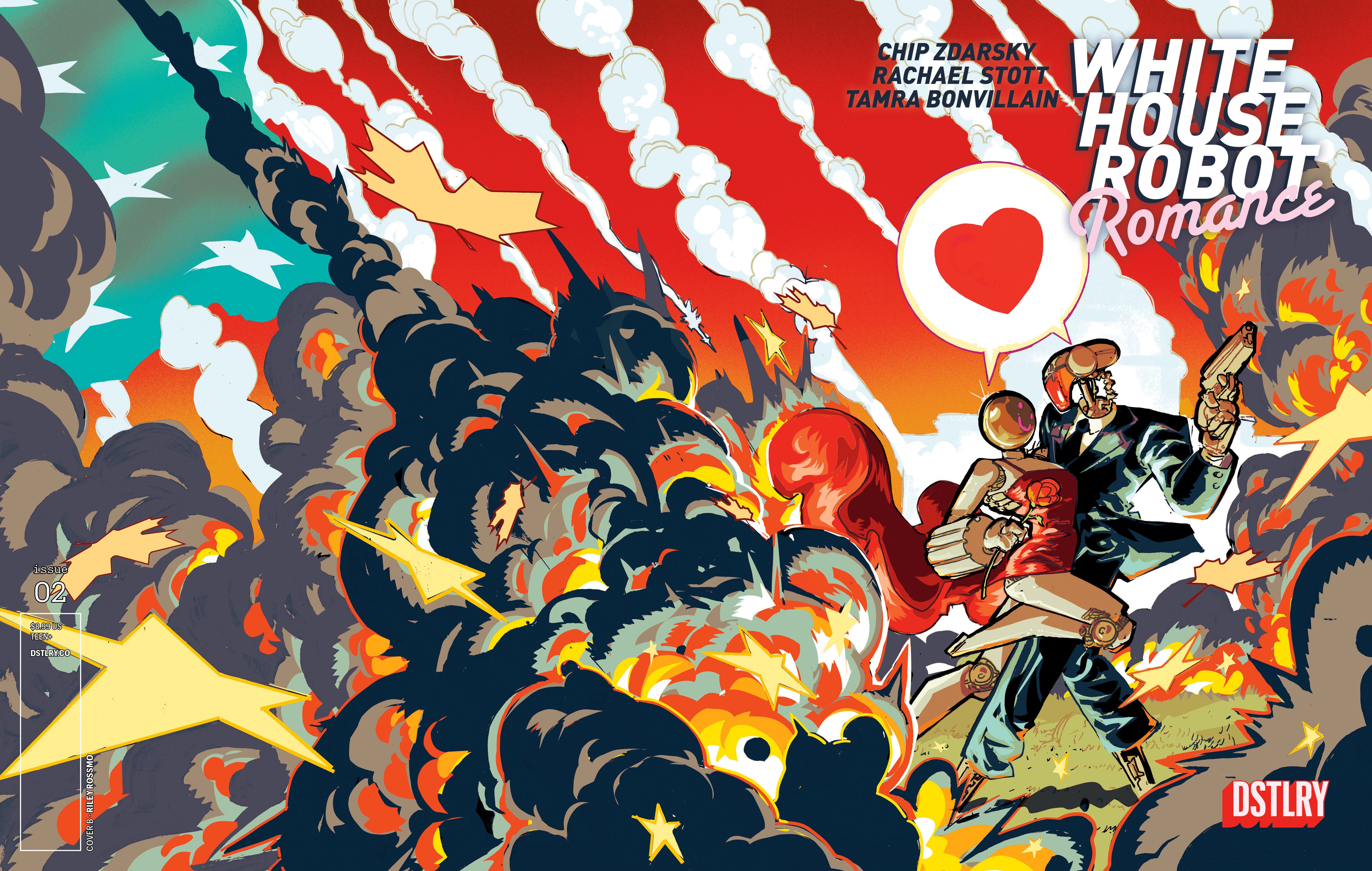 White House Robot Romance #2 Cover B Riley Rossmo Variant | Dragon's Lair Comics and Fantasy Houston TX