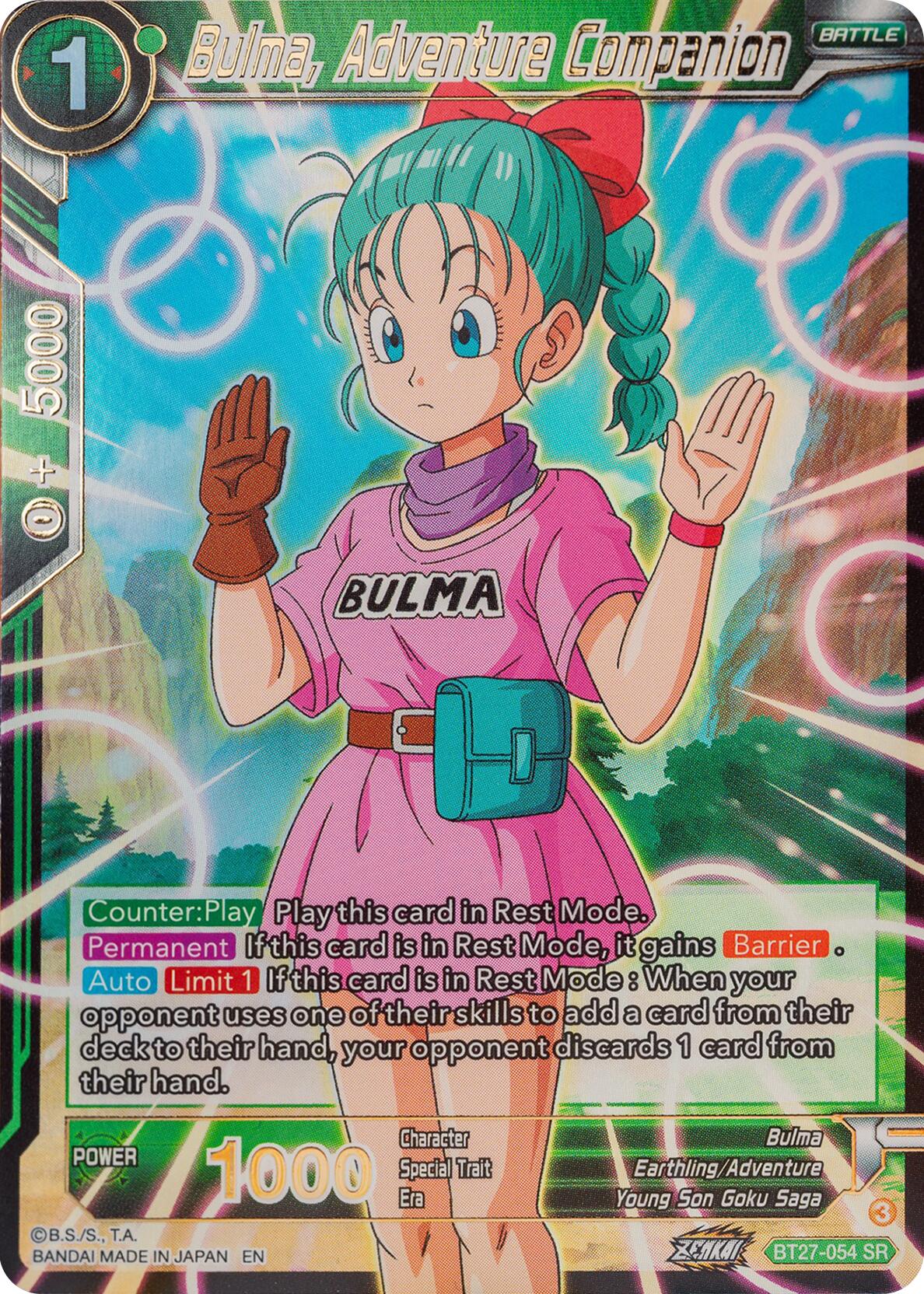 Bulma, Adventure Companion (BT27-054) [History of Z] | Dragon's Lair Comics and Fantasy Houston TX
