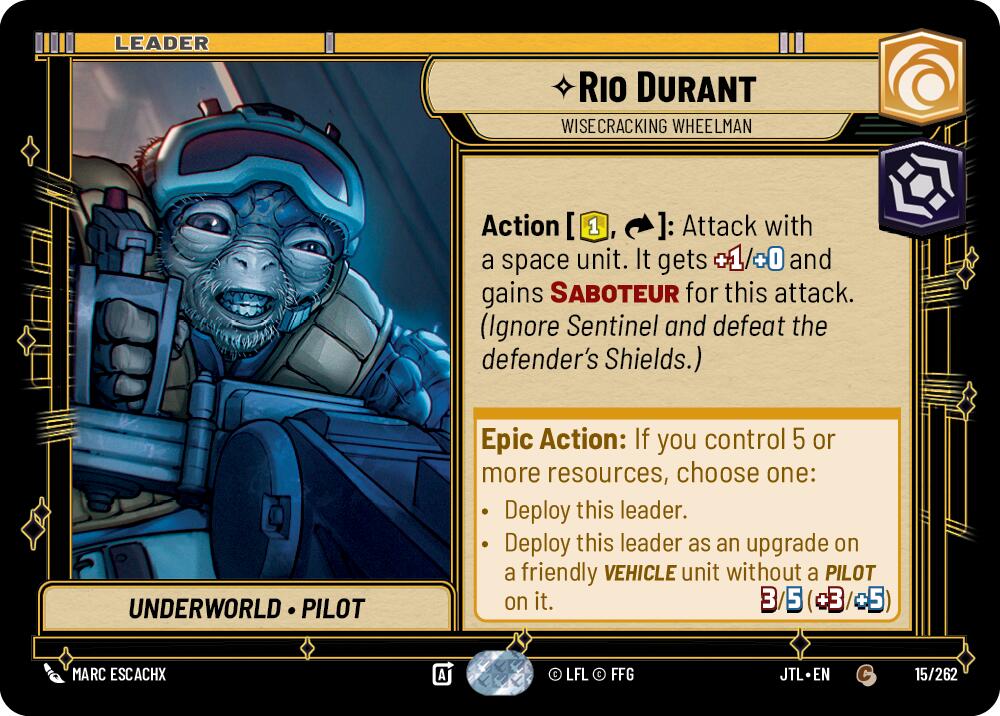 Rio Durant - Wisecrack Wheelman (015/262) (015/257) [Jump to Lightspeed] | Odin's Place