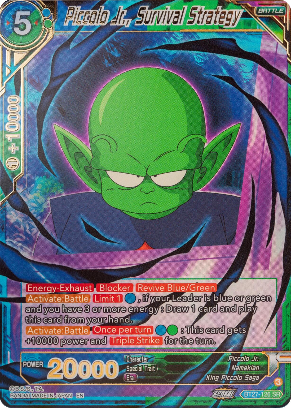 Piccolo Jr., Survival Strategy (BT27-126) [History of Z] | Dragon's Lair Comics and Fantasy Houston TX