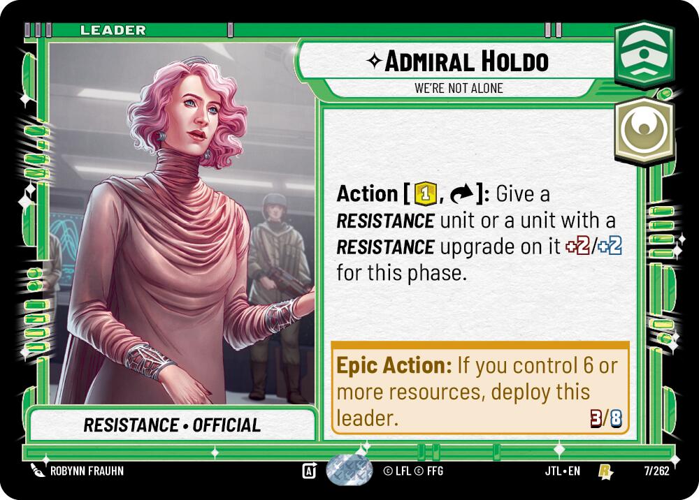 Admiral Holdo - We're Not Alone (007/262) (007/257) [Jump to Lightspeed] | Dragon's Lair Comics and Fantasy Houston TX