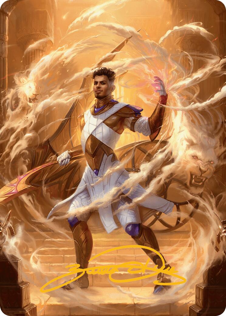 Basri, Tomorrow's Champion Art Card (Gold-Stamped Signature) [Aetherdrift Art Series] | Dragon's Lair Comics and Fantasy Houston TX