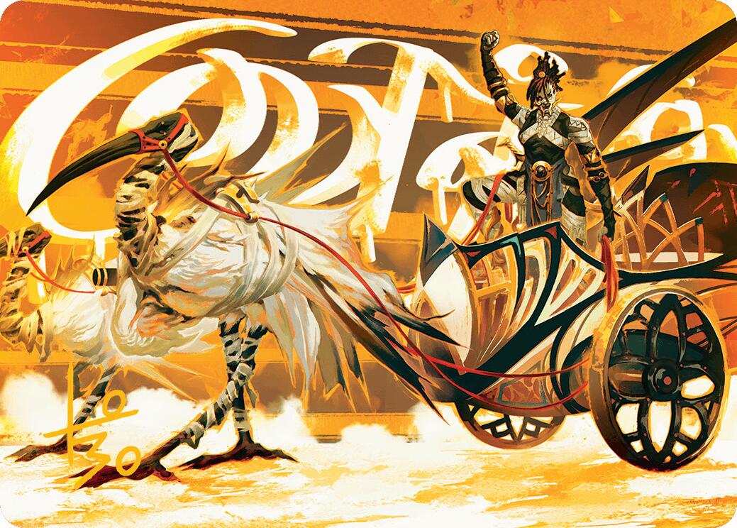 Skyseer's Chariot Art Card (Gold-Stamped Signature) [Aetherdrift Art Series] | Dragon's Lair Comics and Fantasy Houston TX