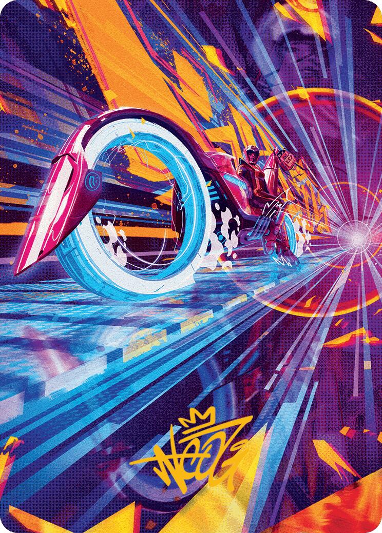 Spotcycle Scouter Art Card (Gold-Stamped Signature) [Aetherdrift Art Series] | Dragon's Lair Comics and Fantasy Houston TX