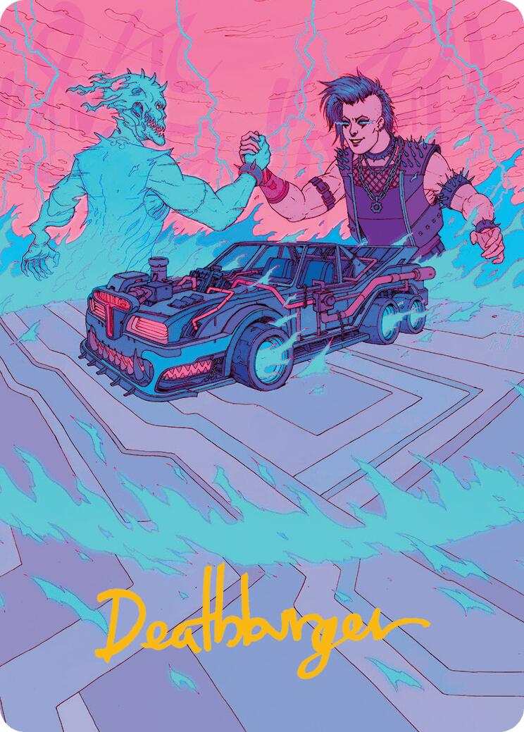 Demonic Junker Art Card (Gold-Stamped Signature) [Aetherdrift Art Series] | Dragon's Lair Comics and Fantasy Houston TX