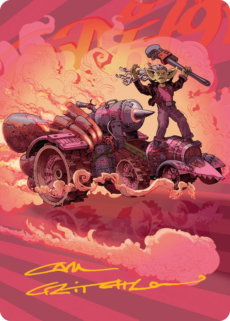Burner Rocket Art Card (Gold-Stamped Signature) [Aetherdrift Art Series] | Dragon's Lair Comics and Fantasy Houston TX