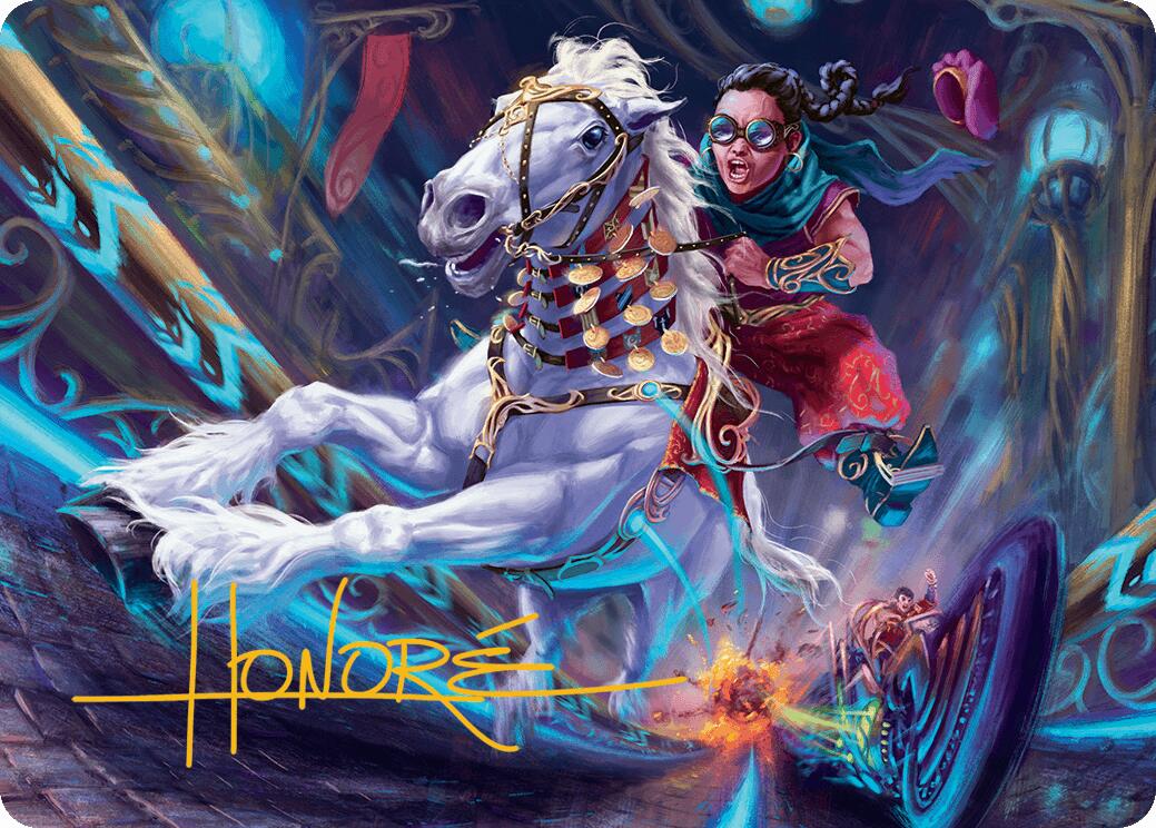 Gilded Ghoda Art Card (Gold-Stamped Signature) [Aetherdrift Art Series] | Dragon's Lair Comics and Fantasy Houston TX