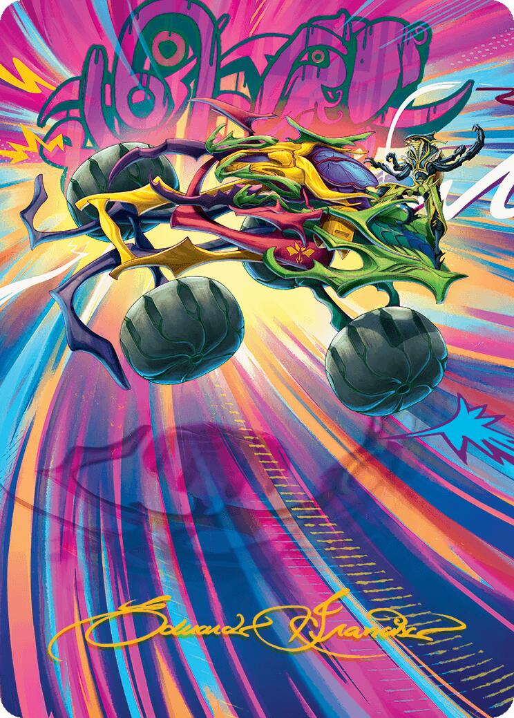 Thunderous Velocipede Art Card (Gold-Stamped Signature) [Aetherdrift Art Series] | Dragon's Lair Comics and Fantasy Houston TX