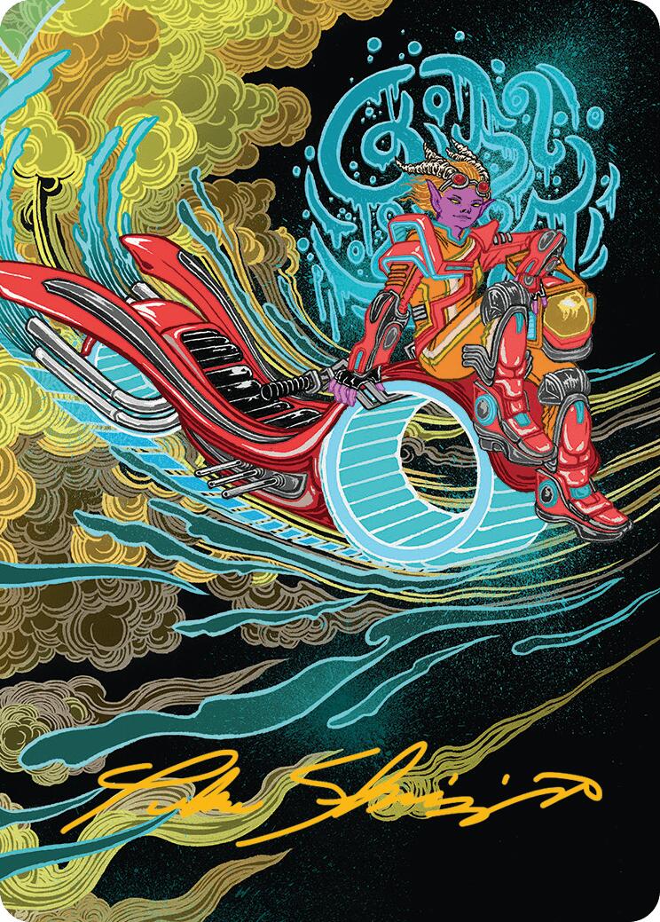 Cloudspire Skycycle Art Card (Gold-Stamped Signature) [Aetherdrift Art Series] | Dragon's Lair Comics and Fantasy Houston TX