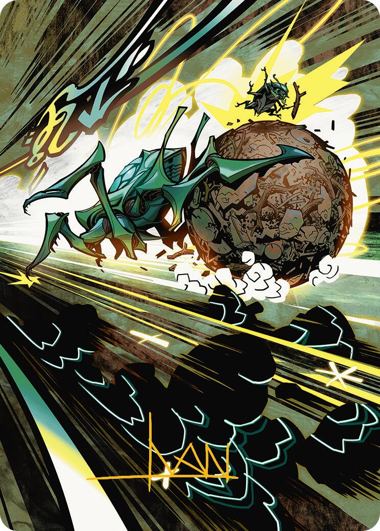 Debris Beetle Art Card (Gold-Stamped Signature) [Aetherdrift Art Series] | Dragon's Lair Comics and Fantasy Houston TX