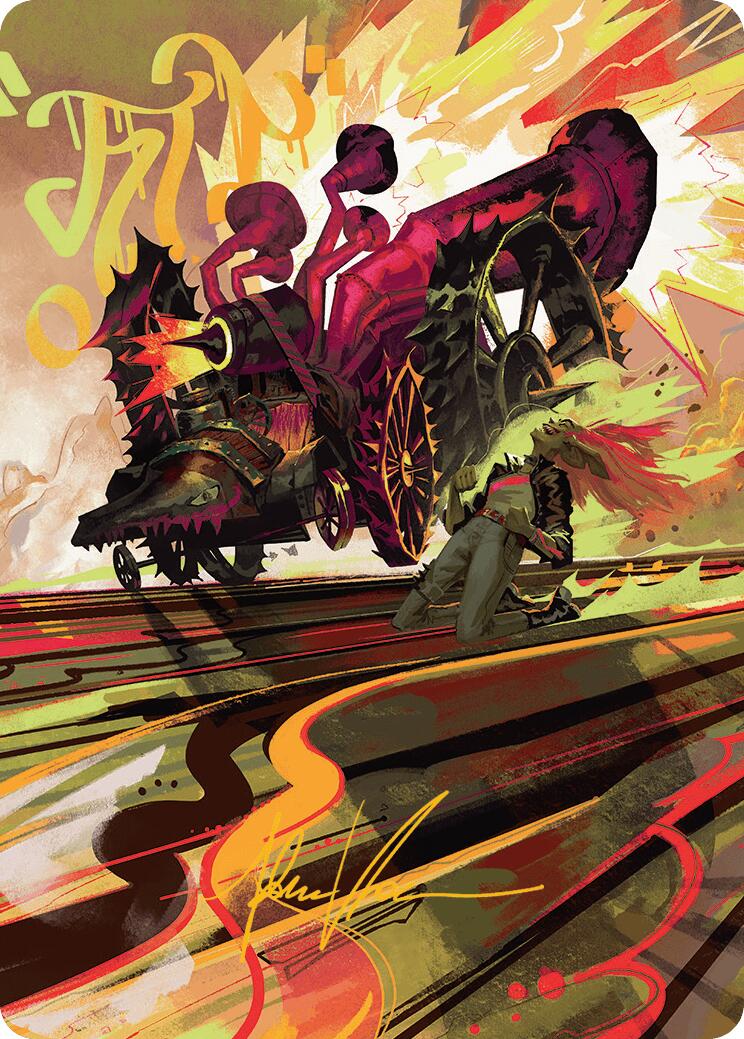 Rocketeer Boostbuggy Art Card (Gold-Stamped Signature) [Aetherdrift Art Series] | Dragon's Lair Comics and Fantasy Houston TX