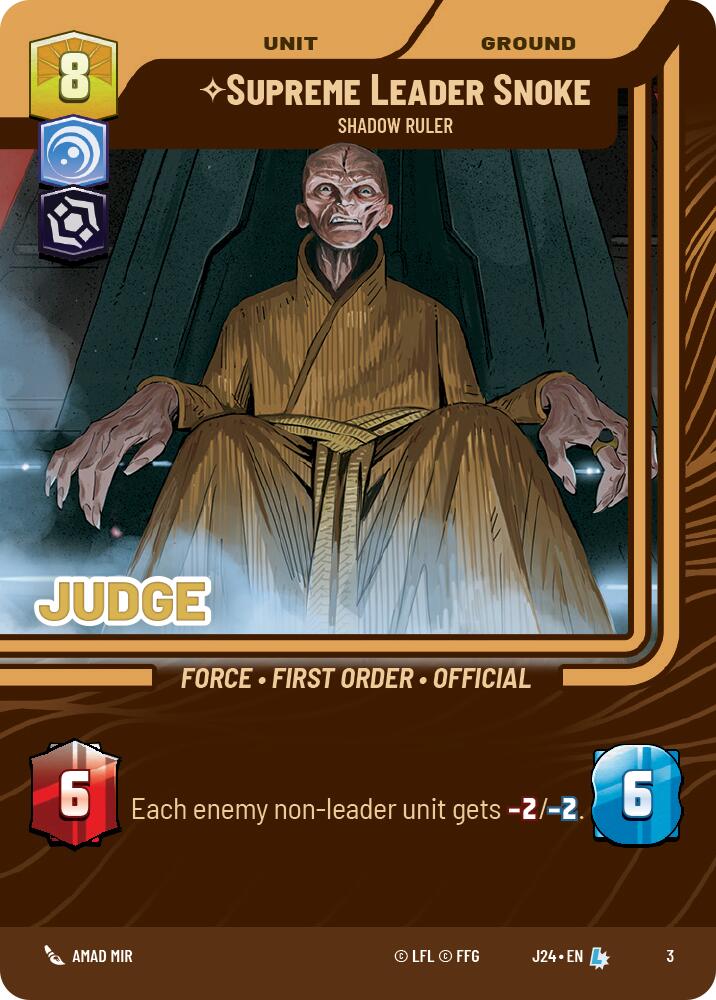 Supreme Leader Snoke - Shadow Ruler (3) (3) [Judge Promos] | Odin's Place