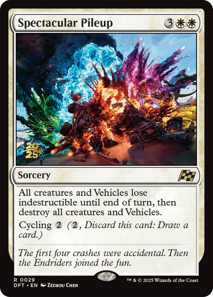 Spectacular Pileup [Aetherdrift Prerelease Promos] | Dragon's Lair Comics and Fantasy Houston TX