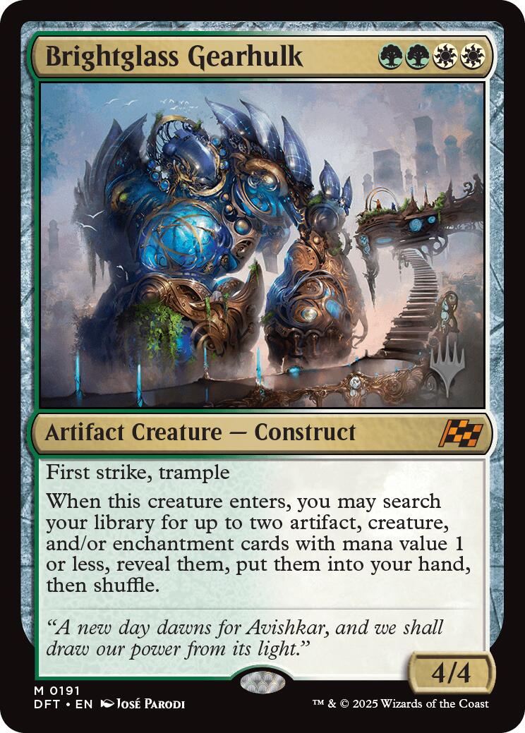 Brightglass Gearhulk (Promo Pack) [Aetherdrift Promos] | Dragon's Lair Comics and Fantasy Houston TX