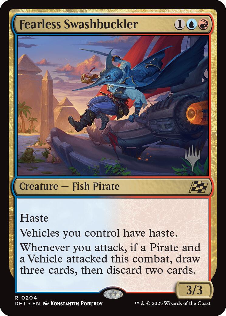 Fearless Swashbuckler (Promo Pack) [Aetherdrift Promos] | Dragon's Lair Comics and Fantasy Houston TX