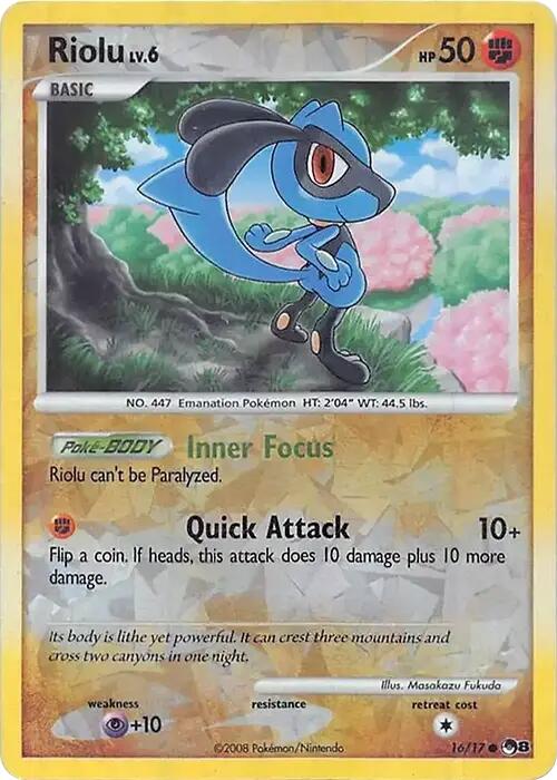 Riolu (016/017) (Cracked Ice Holo) [Miscellaneous Cards] | Dragon's Lair Comics and Fantasy Houston TX