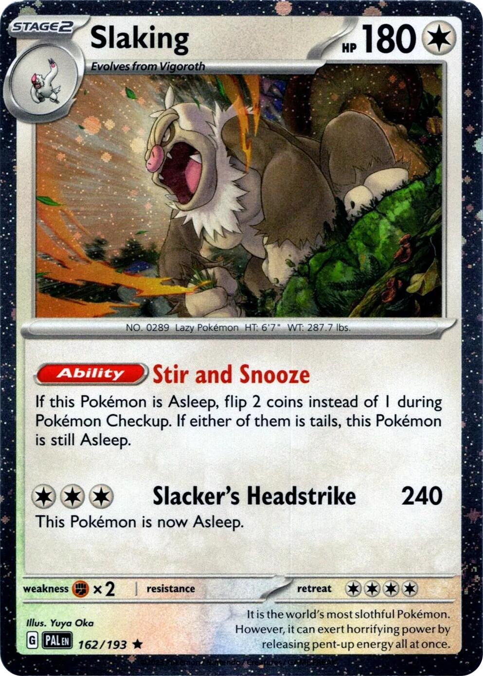 Slaking (162/193) (Cosmos Holo) [Scarlet & Violet: Paldea Evolved] | Dragon's Lair Comics and Fantasy Houston TX