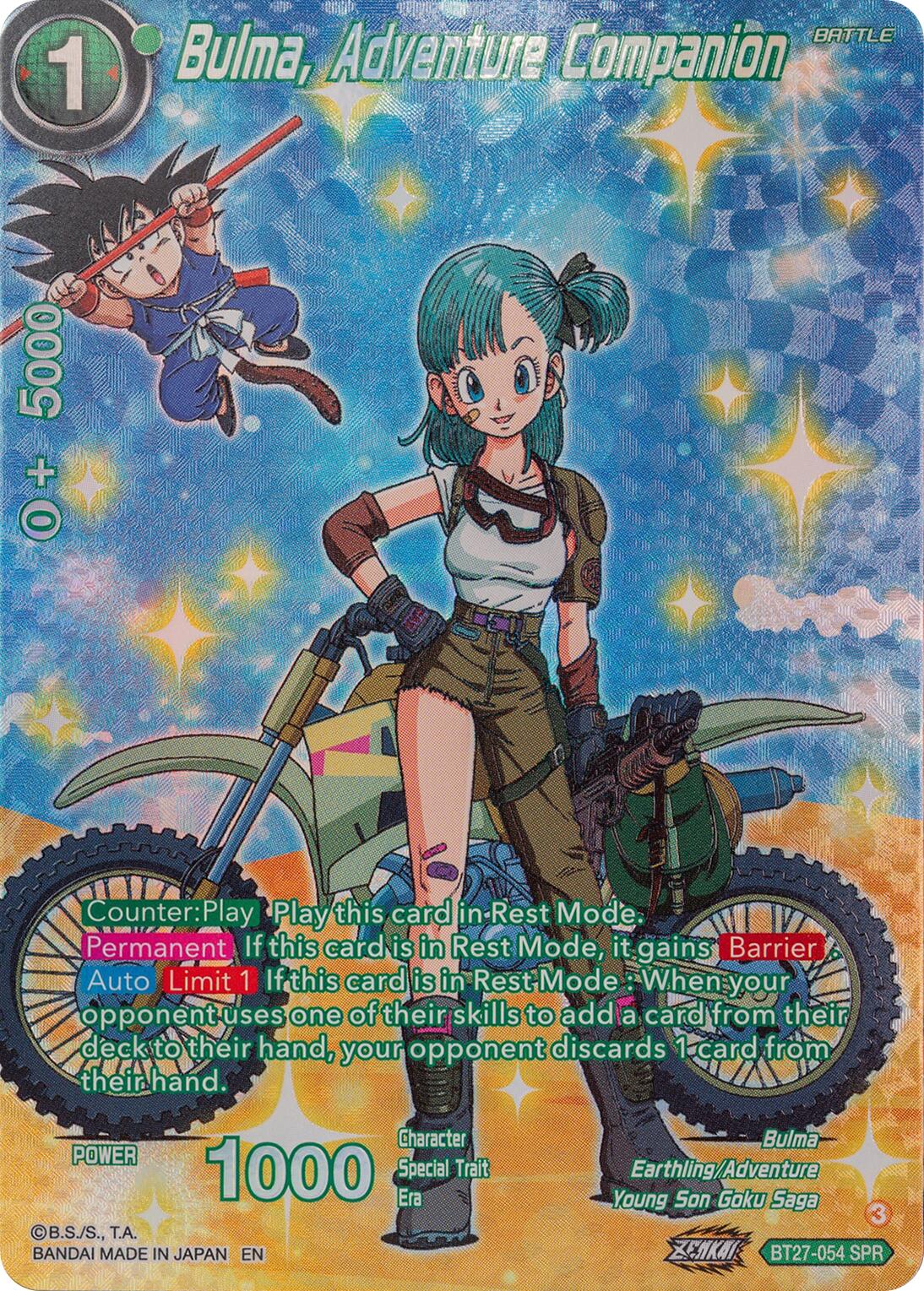Bulma, Adventure Companion (SPR) (BT27-054) [History of Z] | Dragon's Lair Comics and Fantasy Houston TX