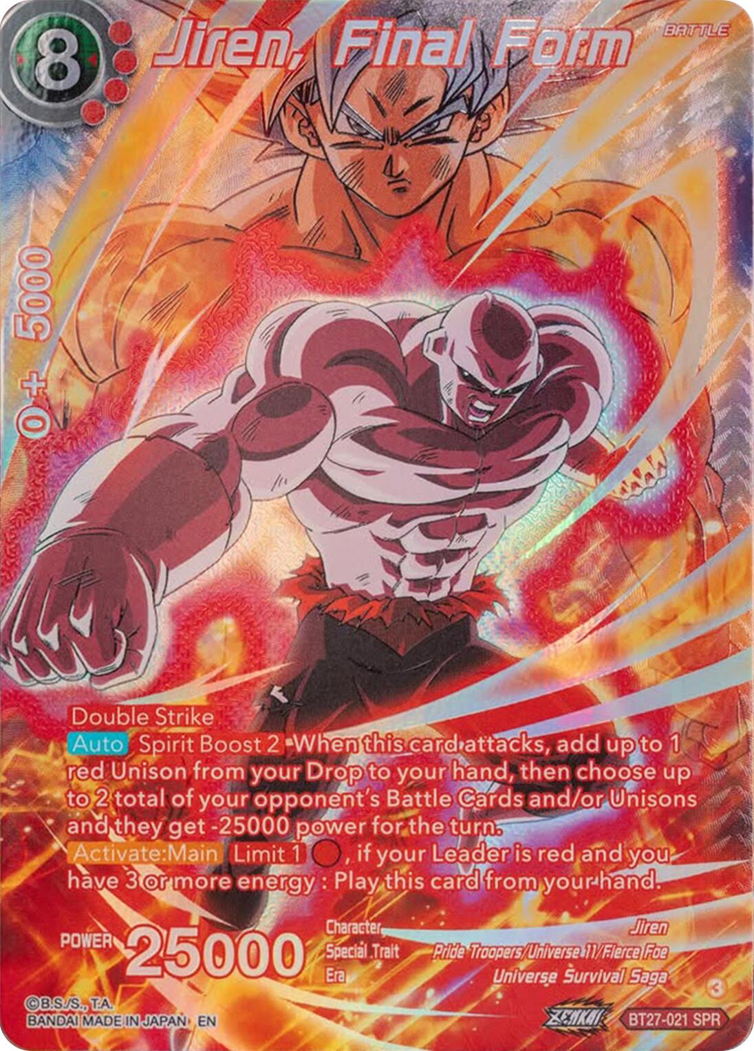 Jiren, Final Form (SPR) (BT27-021) [History of Z] | Dragon's Lair Comics and Fantasy Houston TX