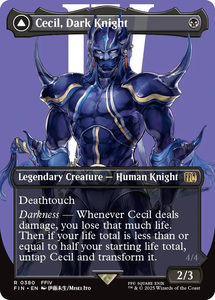 Cecil, Dark Knight // Cecil, Redeemed Paladin (Borderless) [FINAL FANTASY] | Dragon's Lair Comics and Fantasy Houston TX
