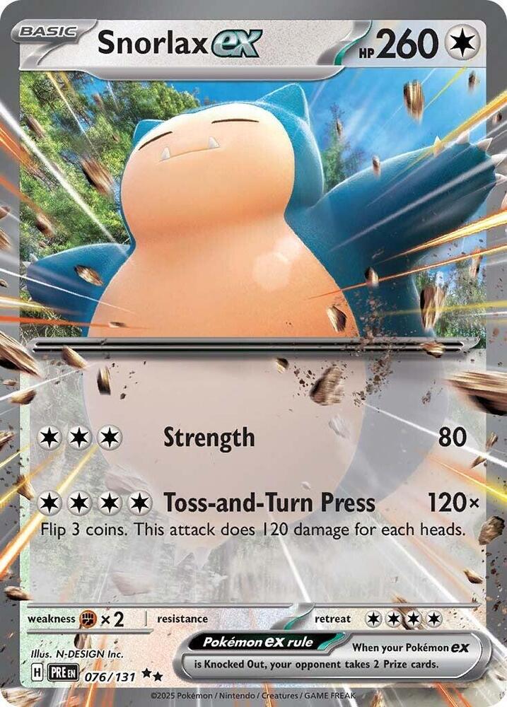 Snorlax ex (076/131) [Scarlet & Violet: Prismatic Evolutions] | Dragon's Lair Comics and Fantasy Houston TX
