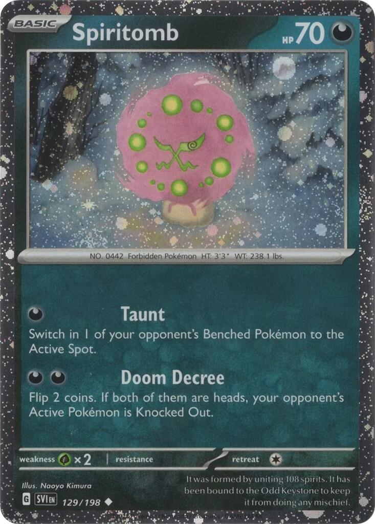 Spiritomb (129/198) (Cosmo Holo) [Scarlet & Violet: Black Star Promos] | Dragon's Lair Comics and Fantasy Houston TX