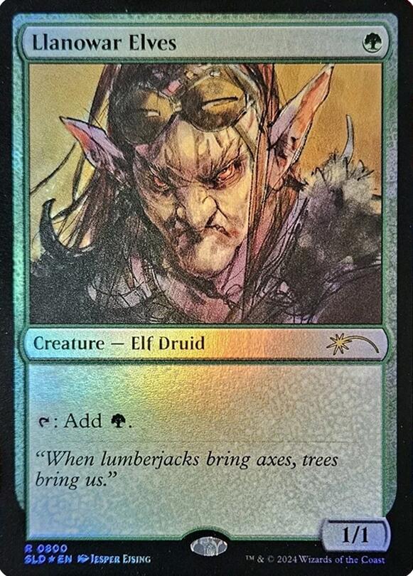 Llanowar Elves (0800) (Rainbow Foil) [Secret Lair Drop Series] | Dragon's Lair Comics and Fantasy Houston TX